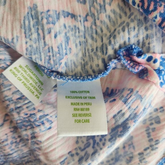 Lilly Pulitzer Kaia Knit Tunic Top Size XS Boca Blue Sea What I Sea - Picture 11 of 15